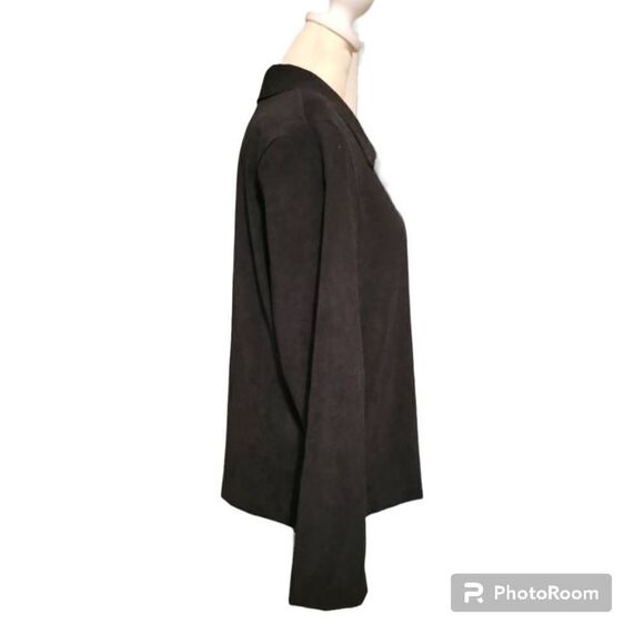 NWT Briggs New York Petite Black Long Sleeve 5 Button Down Women's Blazer Jacket - Picture 2 of 7